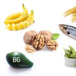 Продукты богатые витамином в6 В6 где содержится
